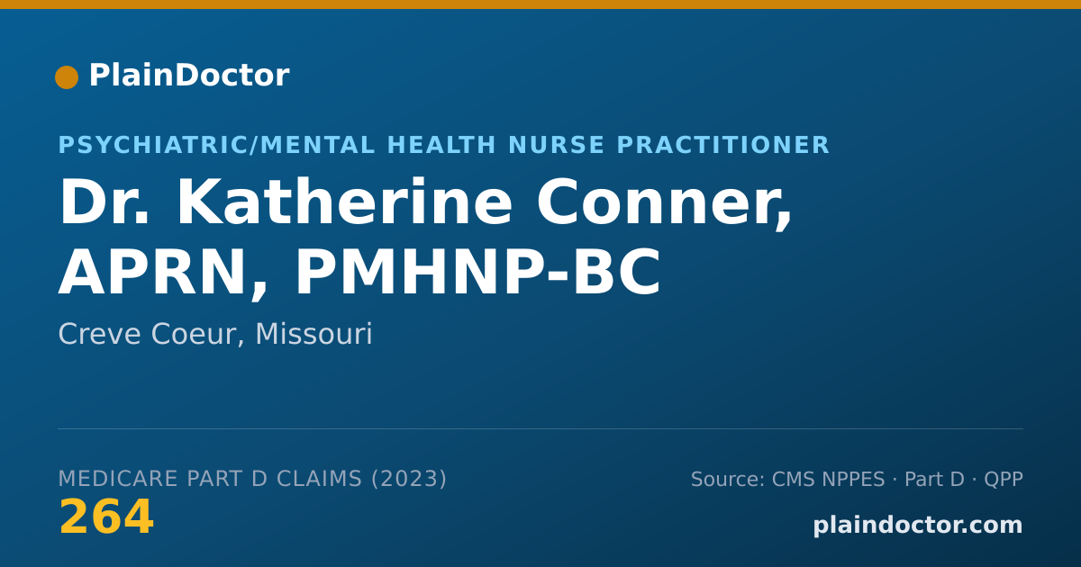 Shareable card for Katherine Conner, APRN, PMHNP-BC - Psychiatric/Mental Health Nurse Practitioner, Creve Coeur, MO