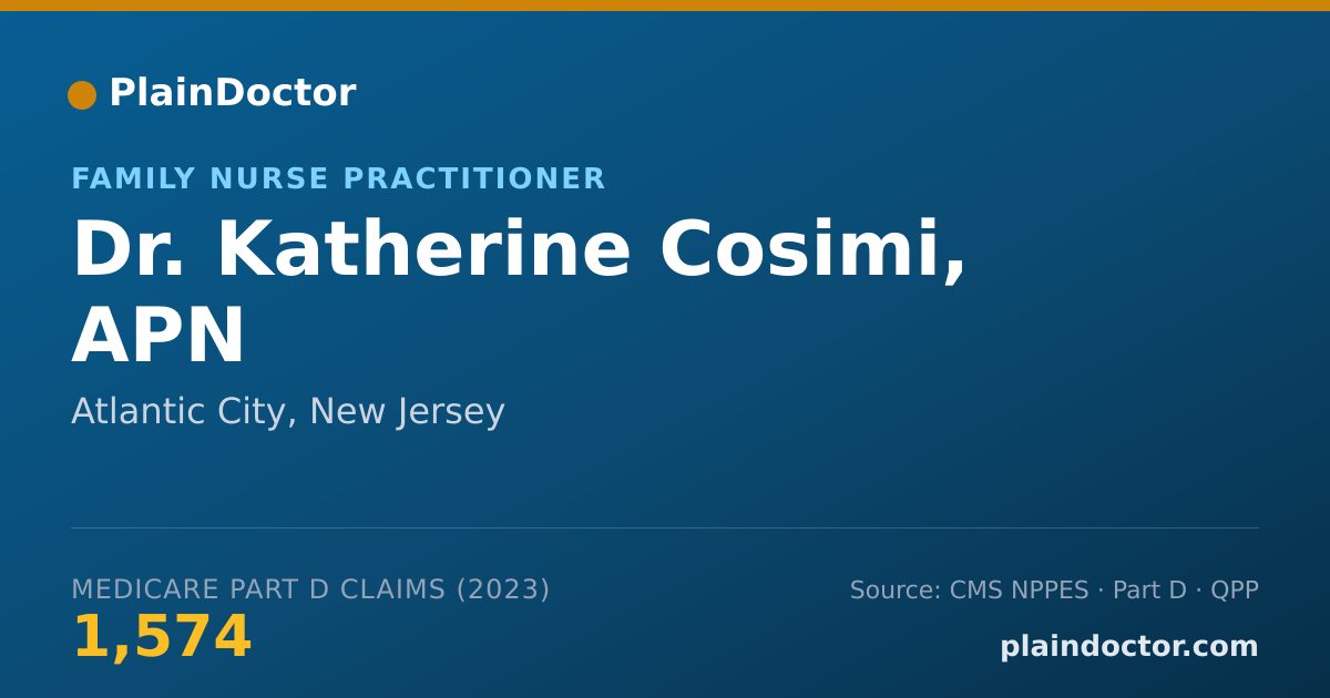 Shareable card for Katherine Cosimi, APN - Family Nurse Practitioner, Atlantic City, NJ