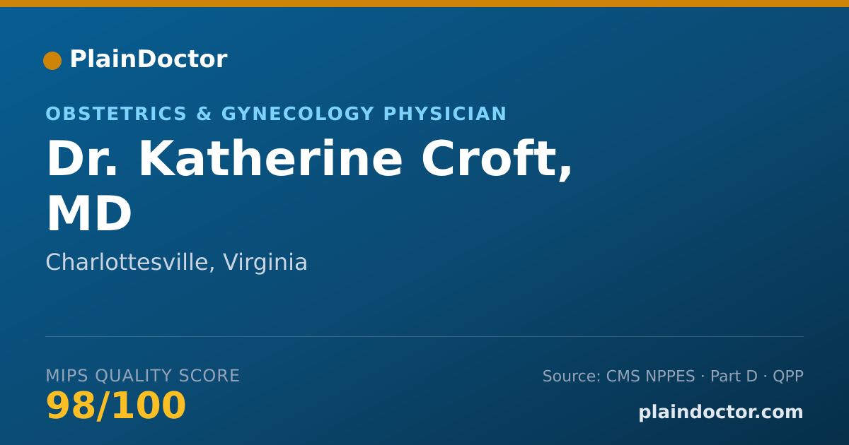 Shareable card for Katherine Croft, MD - Obstetrics & Gynecology Physician, Charlottesville, VA