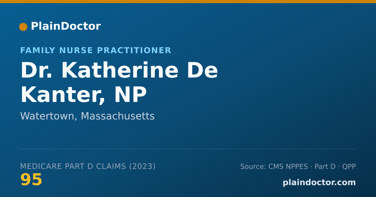 Shareable card for Katherine De Kanter, NP - Family Nurse Practitioner, Watertown, MA