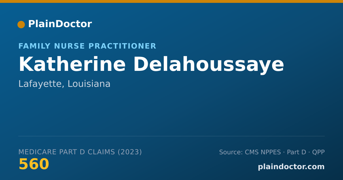 Shareable card for Katherine Delahoussaye - Family Nurse Practitioner, Lafayette, LA