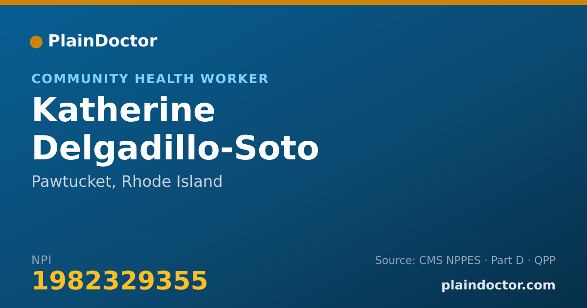 Shareable card for Katherine Delgadillo-Soto - Community Health Worker, Pawtucket, RI