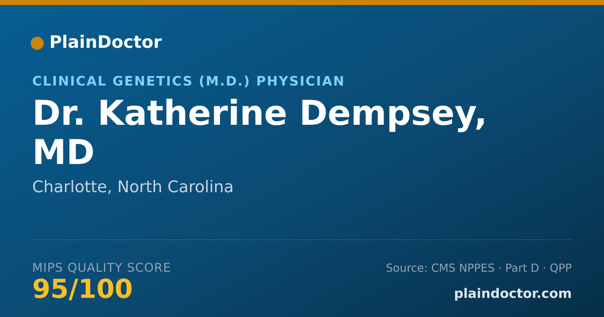 Shareable card for Katherine Dempsey, MD - Clinical Genetics (M.D.) Physician, Charlotte, NC