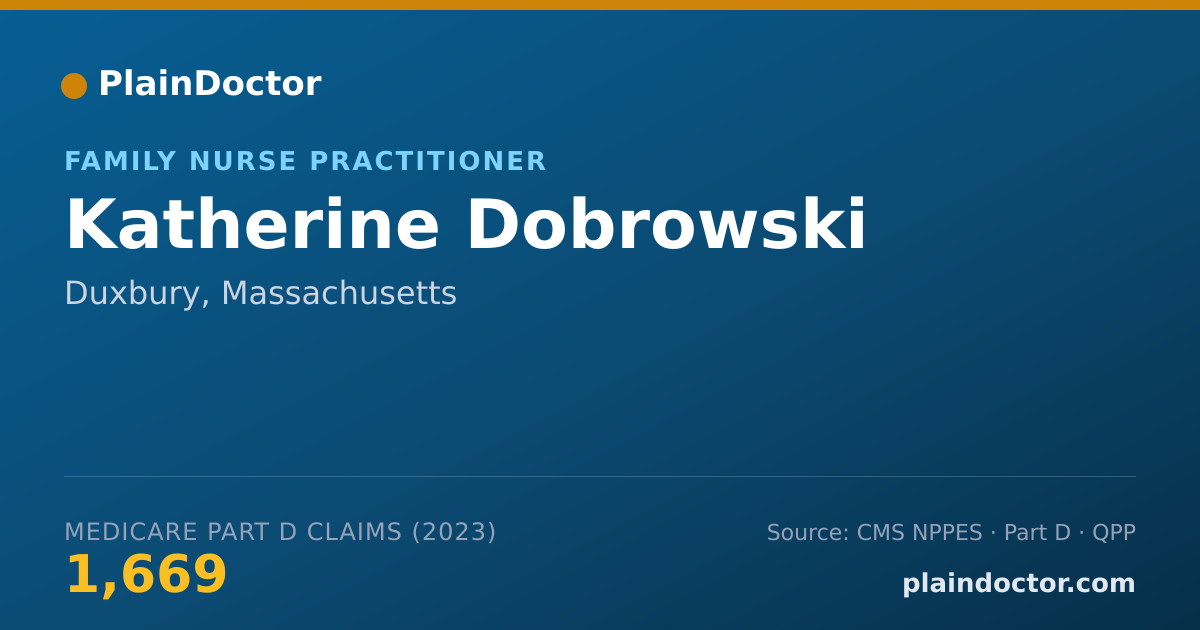 Shareable card for Katherine Dobrowski - Family Nurse Practitioner, Duxbury, MA