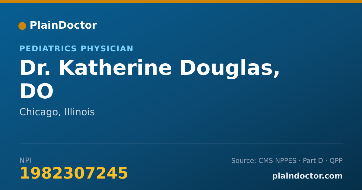 Shareable card for Katherine Douglas, DO - Pediatric Infectious Diseases Physician, Chicago, IL