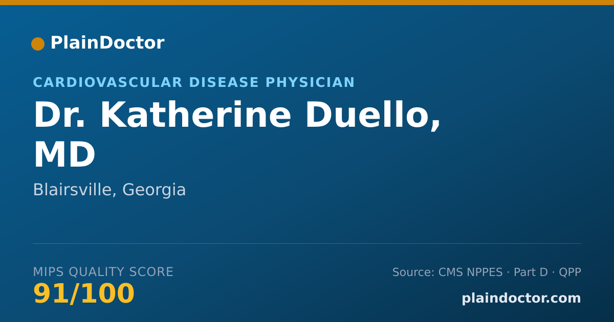 Shareable card for Katherine Duello, MD - Cardiovascular Disease Physician, Blairsville, GA