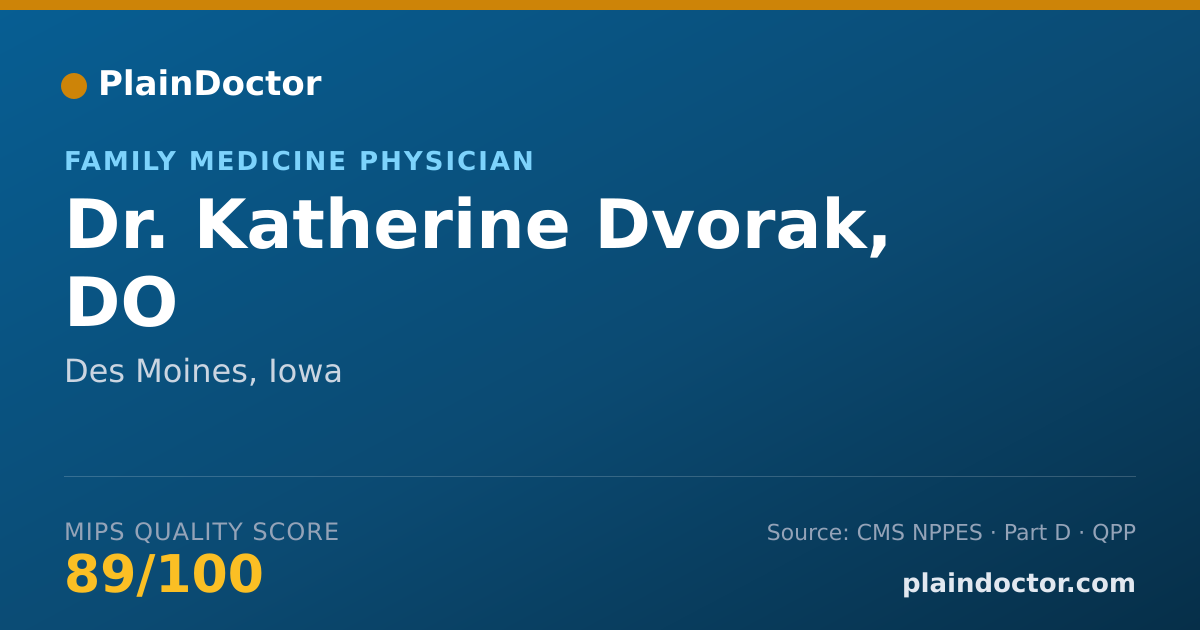 Shareable card for Katherine Dvorak, DO - Family Medicine Physician, Des Moines, IA