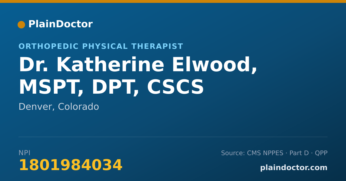 Shareable card for Katherine Elwood, MSPT, DPT, CSCS - Orthopedic Physical Therapist, Denver, CO