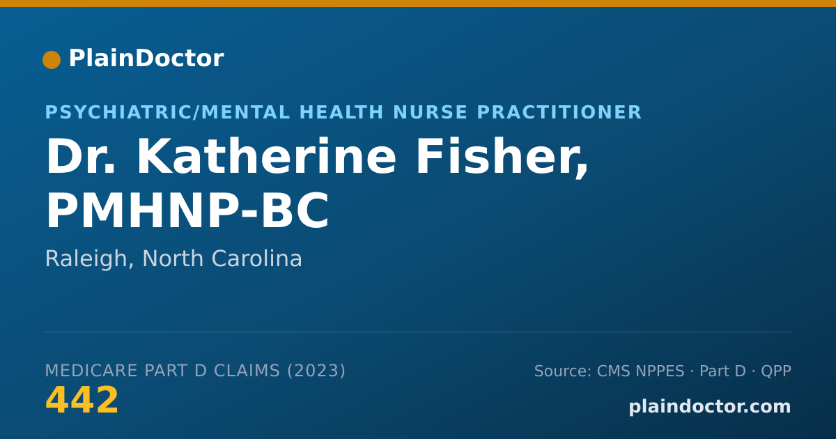Shareable card for Katherine Fisher, PMHNP-BC - Psychiatric/Mental Health Nurse Practitioner, Raleigh, NC