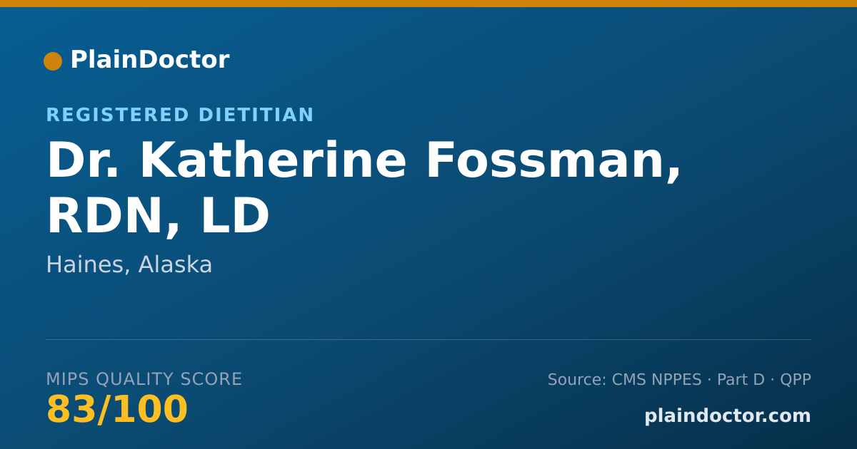 Shareable card for Katherine Fossman, RDN, LD - Registered Dietitian, Haines, AK