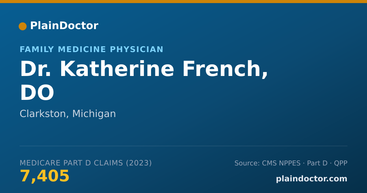 Shareable card for Katherine French, DO - Family Medicine Physician, Clarkston, MI