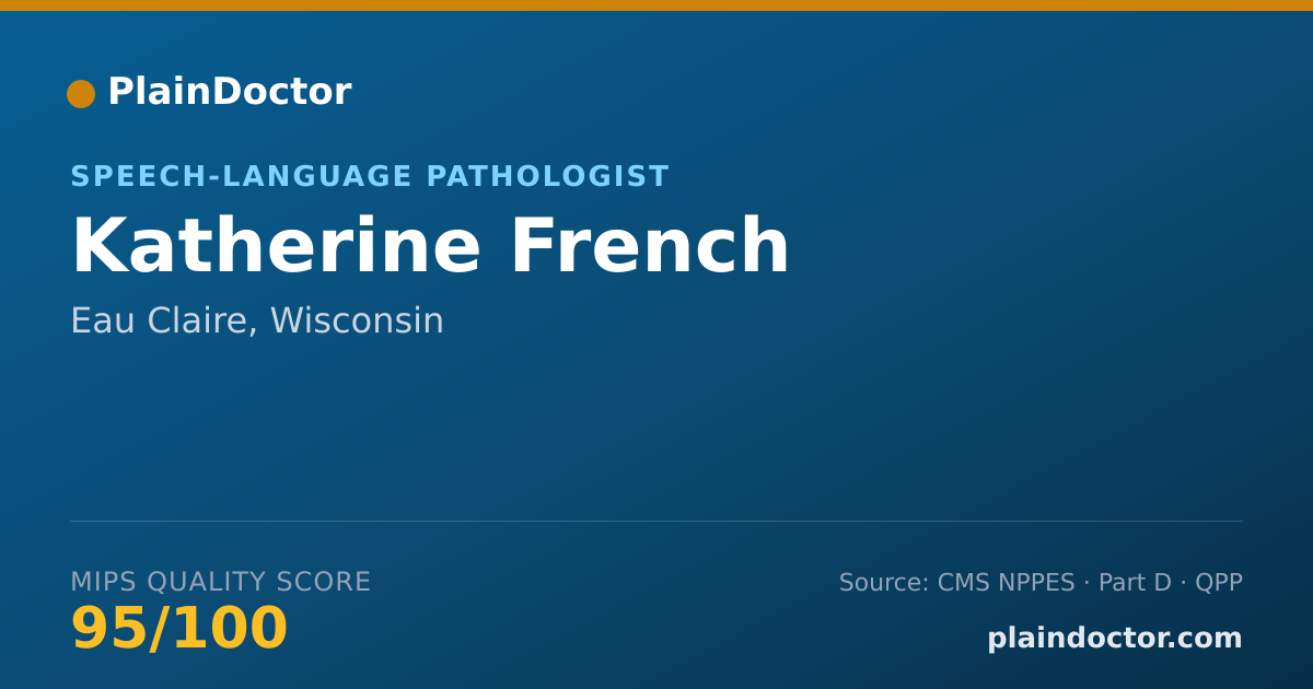 Shareable card for Katherine French - Speech-Language Pathologist, Eau Claire, WI