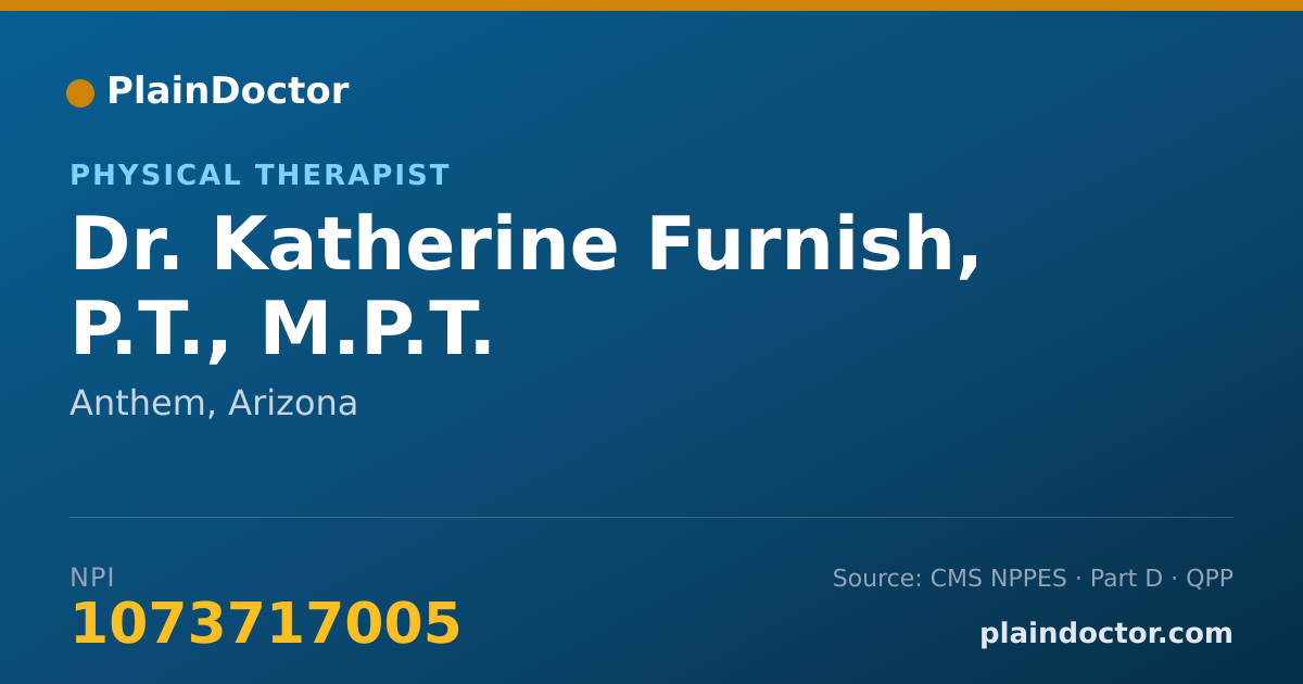 Shareable card for Katherine Furnish, P.T., M.P.T. - Physical Therapist, Anthem, AZ