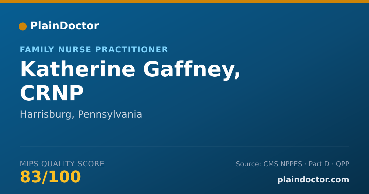 Shareable card for Katherine Gaffney, CRNP - Family Nurse Practitioner, Harrisburg, PA