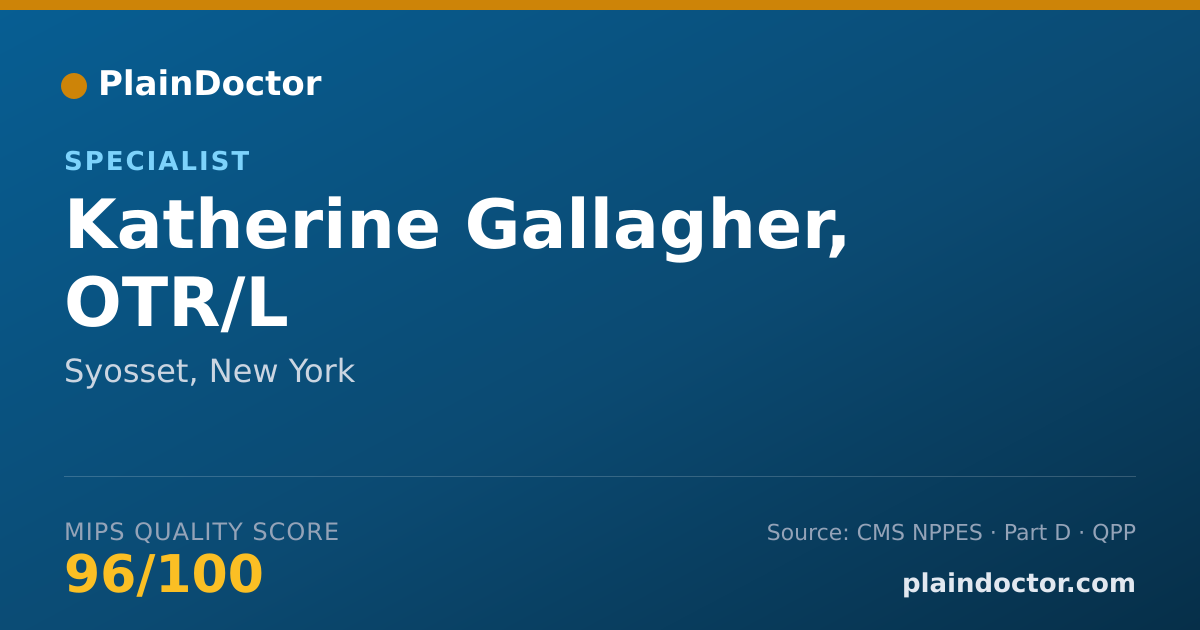 Shareable card for Katherine Gallagher, OTR/L - Specialist, Syosset, NY
