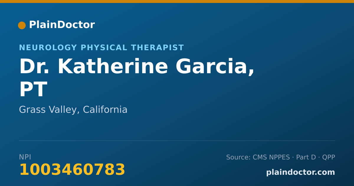 Shareable card for Katherine Garcia, PT - Neurology Physical Therapist, Grass Valley, CA