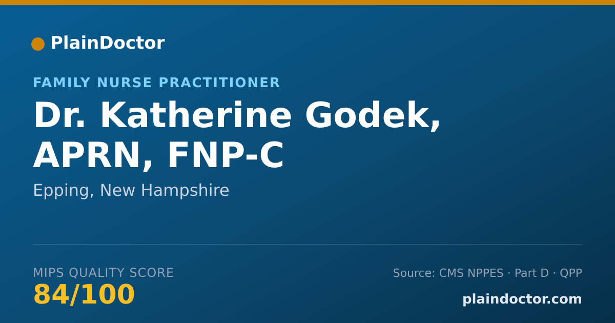 Shareable card for Katherine Godek, APRN, FNP-C - Family Nurse Practitioner, Epping, NH