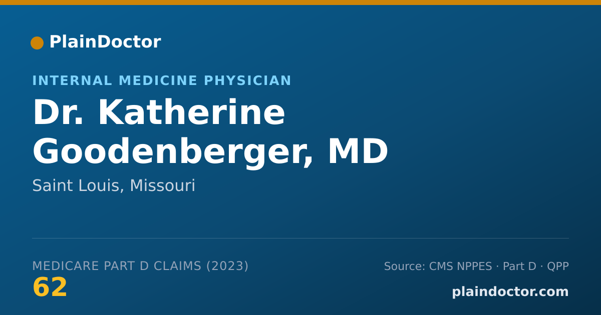 Shareable card for Katherine Goodenberger, MD - Internal Medicine Physician, Saint Louis, MO