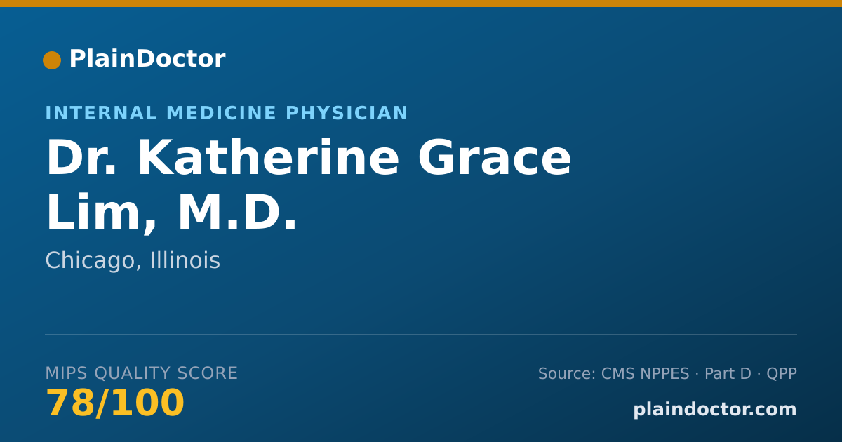 Shareable card for Katherine Grace Lim, M.D. - Internal Medicine Physician, Chicago, IL