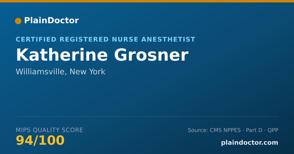 Shareable card for Katherine Grosner - Certified Registered Nurse Anesthetist, Williamsville, NY