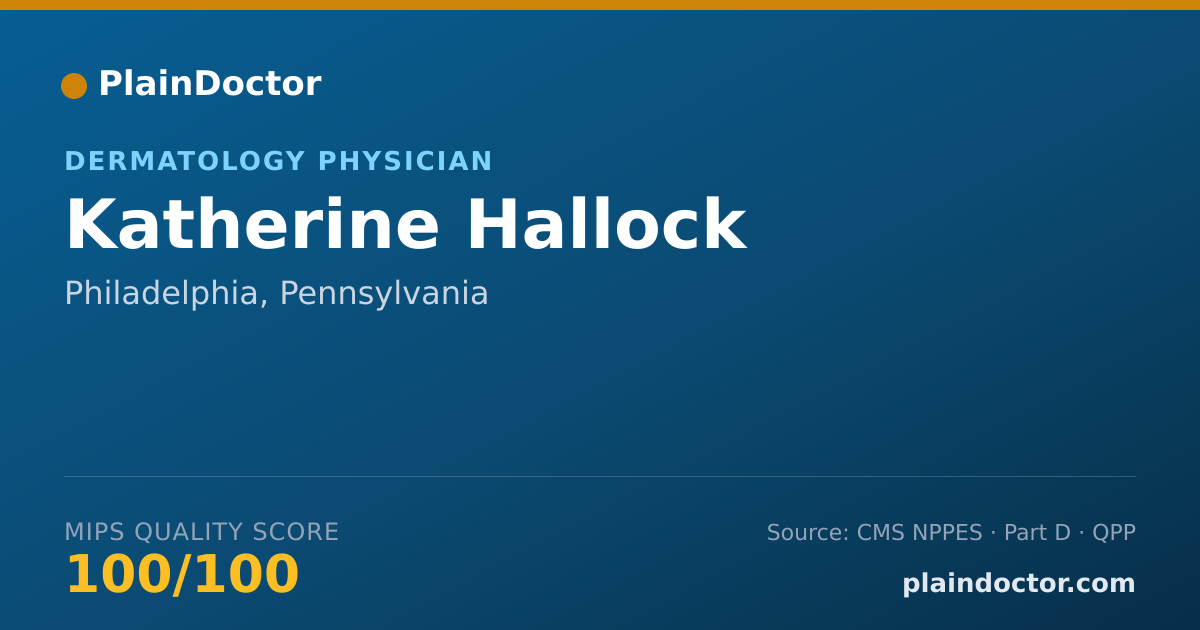 Shareable card for Katherine Hallock - Dermatology Physician, Philadelphia, PA