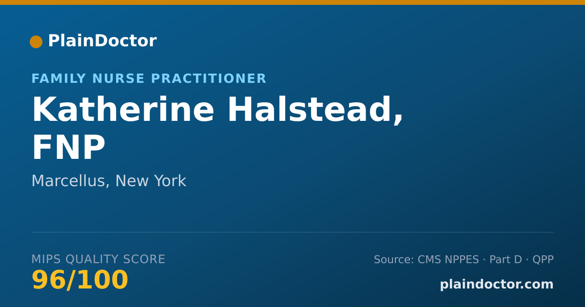Shareable card for Katherine Halstead, FNP - Family Nurse Practitioner, Marcellus, NY