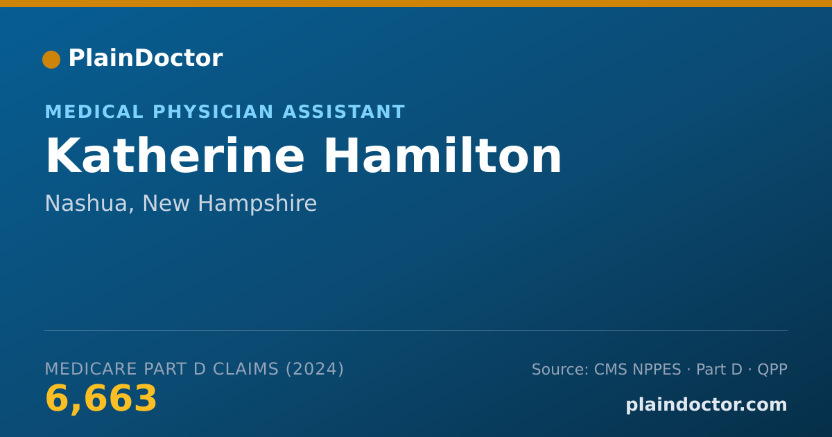Shareable card for Katherine Hamilton - Medical Physician Assistant, Nashua, NH
