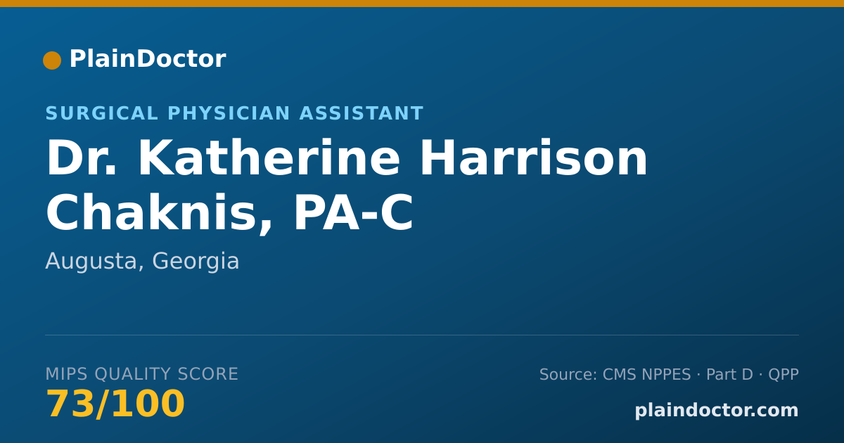 Shareable card for Katherine Harrison Chaknis, PA-C - Surgical Physician Assistant, Augusta, GA