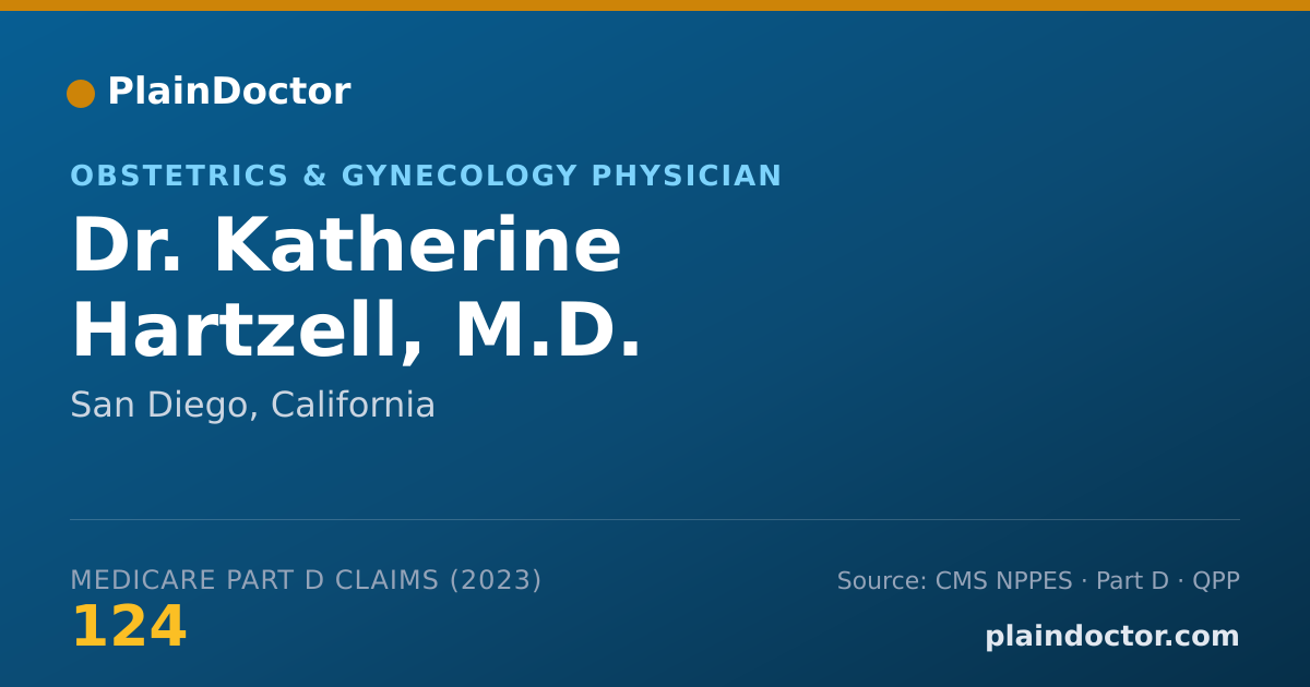 Shareable card for Katherine Hartzell, M.D. - Obstetrics & Gynecology Physician, San Diego, CA