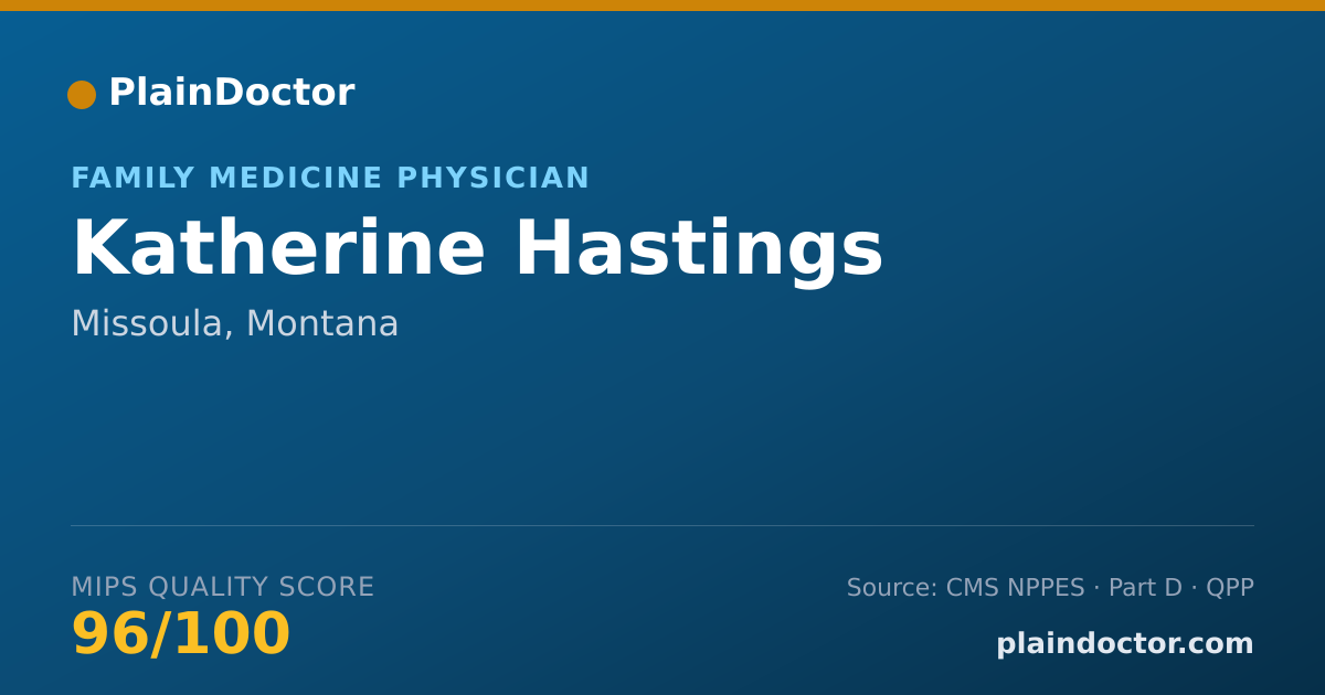 Shareable card for Katherine Hastings - Family Medicine Physician, Missoula, MT