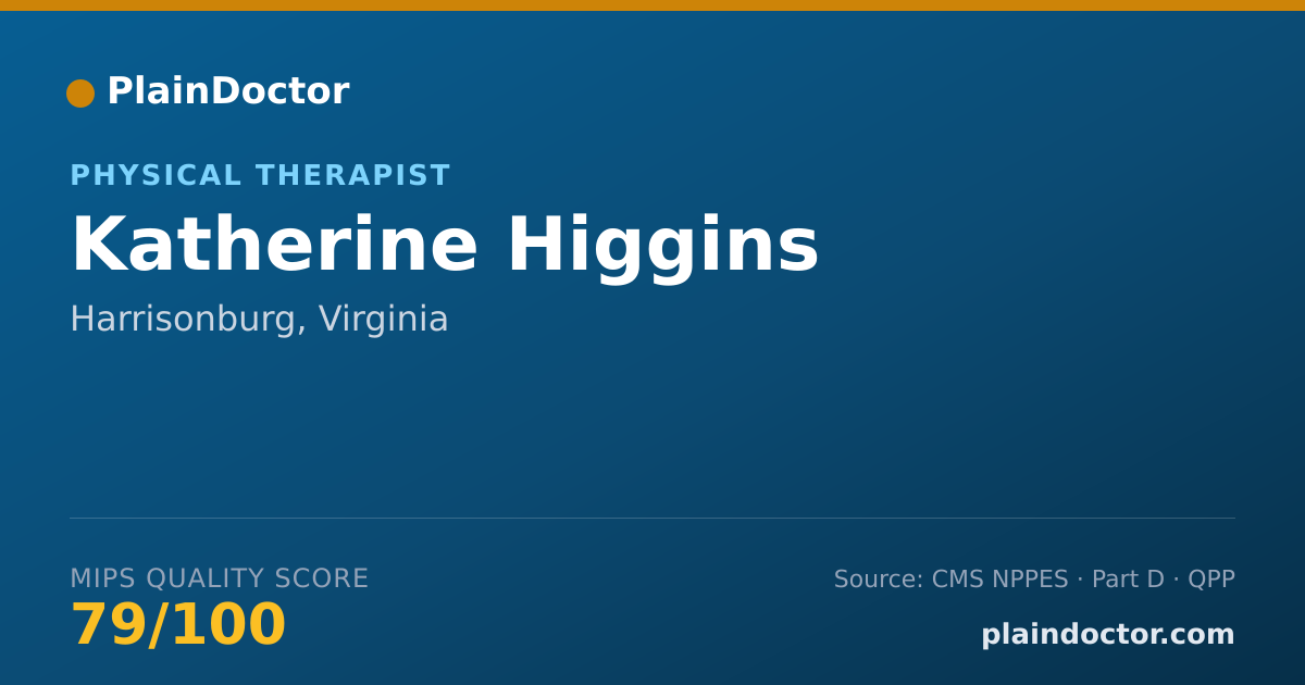 Shareable card for Katherine Higgins - Physical Therapist, Harrisonburg, VA