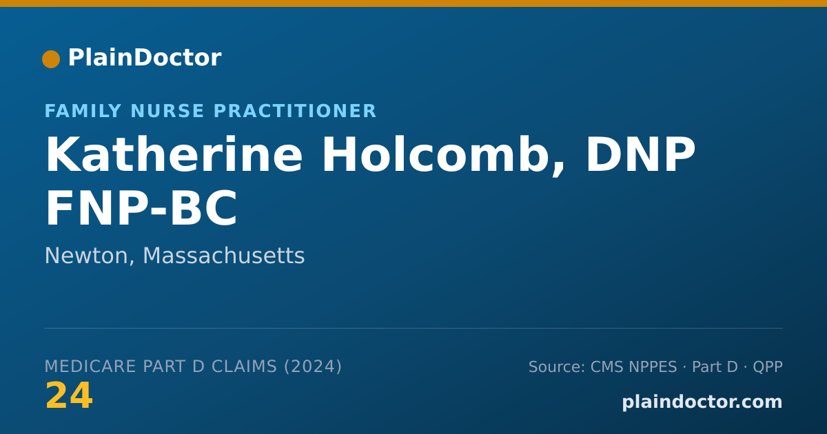 Shareable card for Katherine Holcomb, DNP FNP-BC - Family Nurse Practitioner, Newton, MA