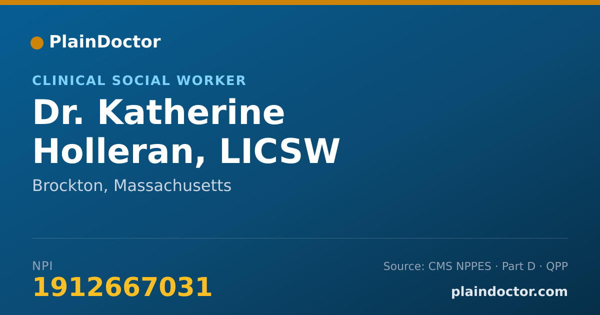 Shareable card for Katherine Holleran, LICSW - Clinical Social Worker, Brockton, MA