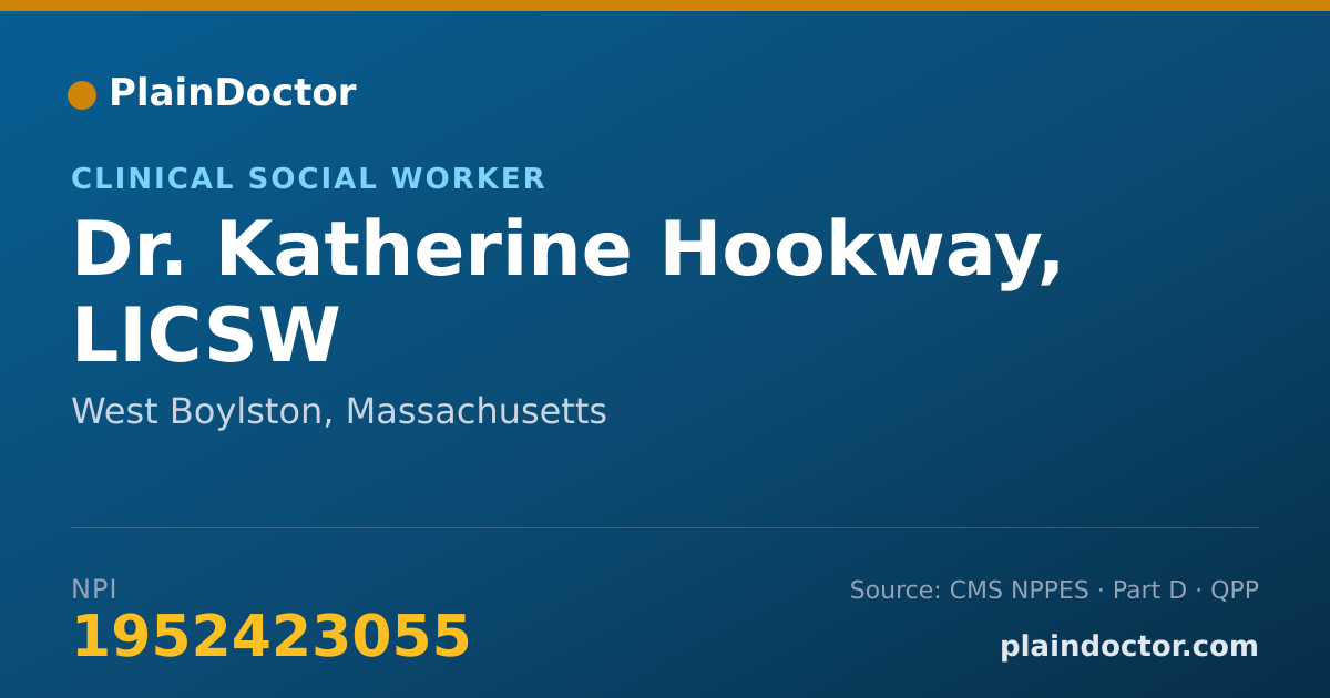 Shareable card for Katherine Hookway, LICSW - Clinical Social Worker, West Boylston, MA