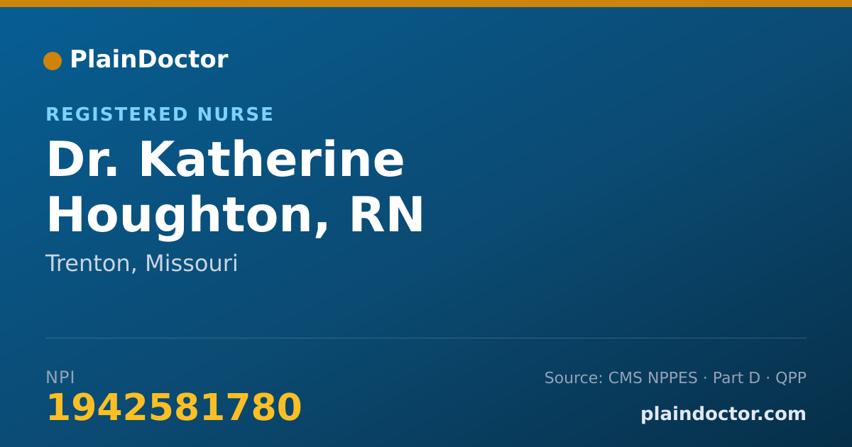 Shareable card for Katherine Houghton, RN - Registered Nurse, Trenton, MO