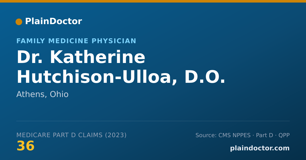 Shareable card for Katherine Hutchison-Ulloa, D.O. - Family Medicine Physician, Athens, OH
