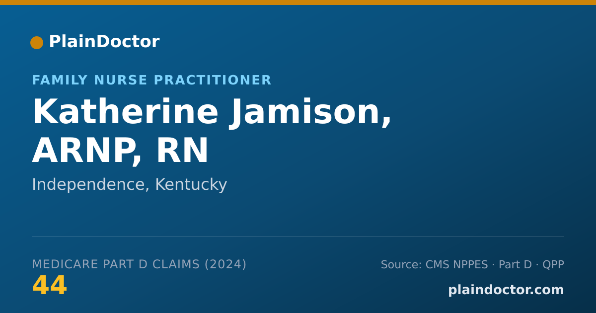 Shareable card for Katherine Jamison, ARNP, RN - Family Nurse Practitioner, Independence, KY