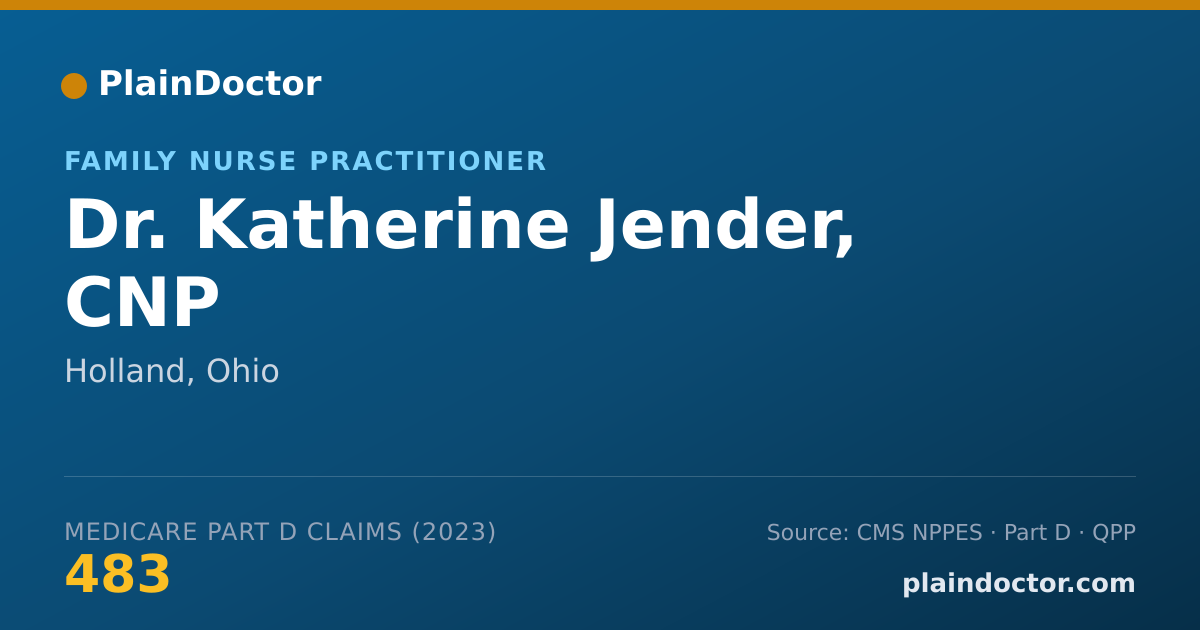 Shareable card for Katherine Jender, CNP - Family Nurse Practitioner, Holland, OH
