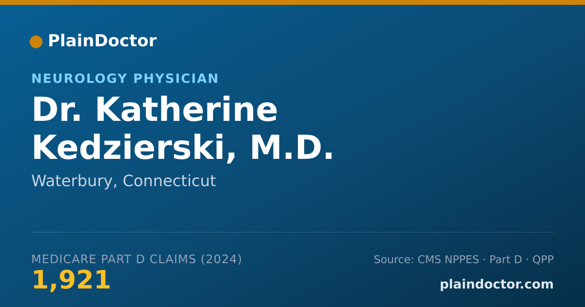 Shareable card for Katherine Kedzierski, M.D. - Neurology Physician, Waterbury, CT