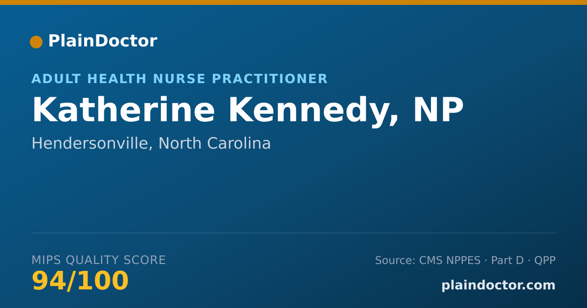 Shareable card for Katherine Kennedy, NP - Adult Health Nurse Practitioner, Hendersonville, NC