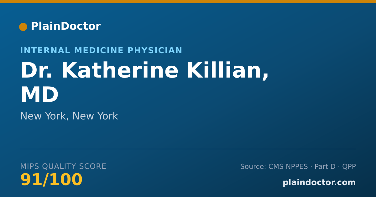 Shareable card for Katherine Killian, MD - Internal Medicine Physician, New York, NY