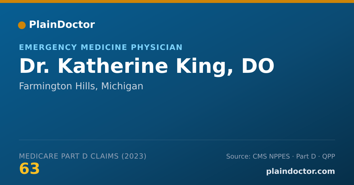 Shareable card for Katherine King, DO - Emergency Medicine Physician, Farmington Hills, MI