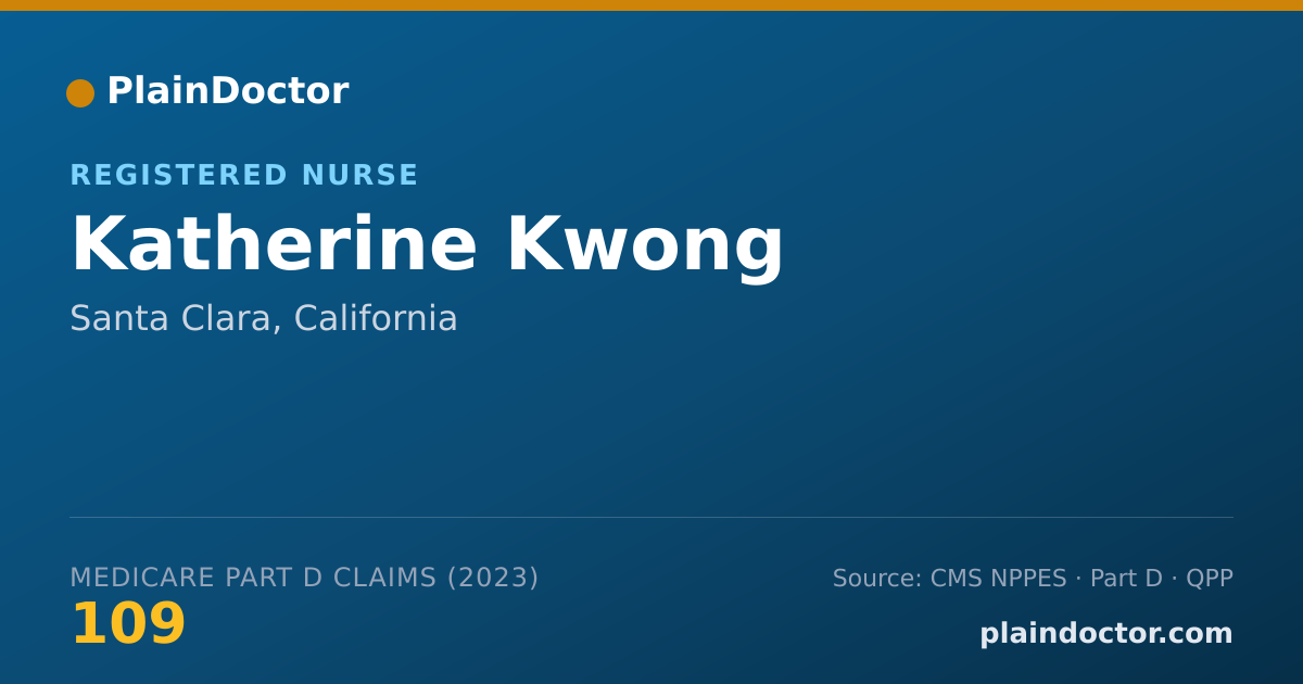 Shareable card for Katherine Kwong - Registered Nurse, Santa Clara, CA