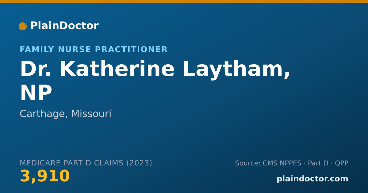 Shareable card for Katherine Laytham, NP - Family Nurse Practitioner, Carthage, MO