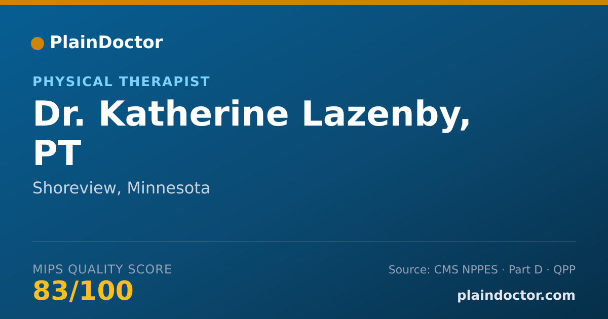 Shareable card for Katherine Lazenby, PT - Physical Therapist, Shoreview, MN