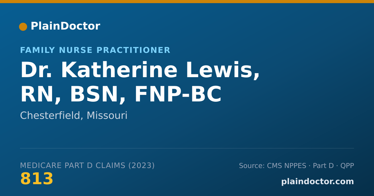 Shareable card for Katherine Lewis, RN, BSN, FNP-BC - Family Nurse Practitioner, Chesterfield, MO