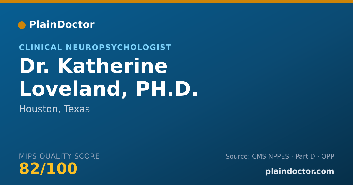 Shareable card for Katherine Loveland, PH.D. - Clinical Neuropsychologist, Houston, TX