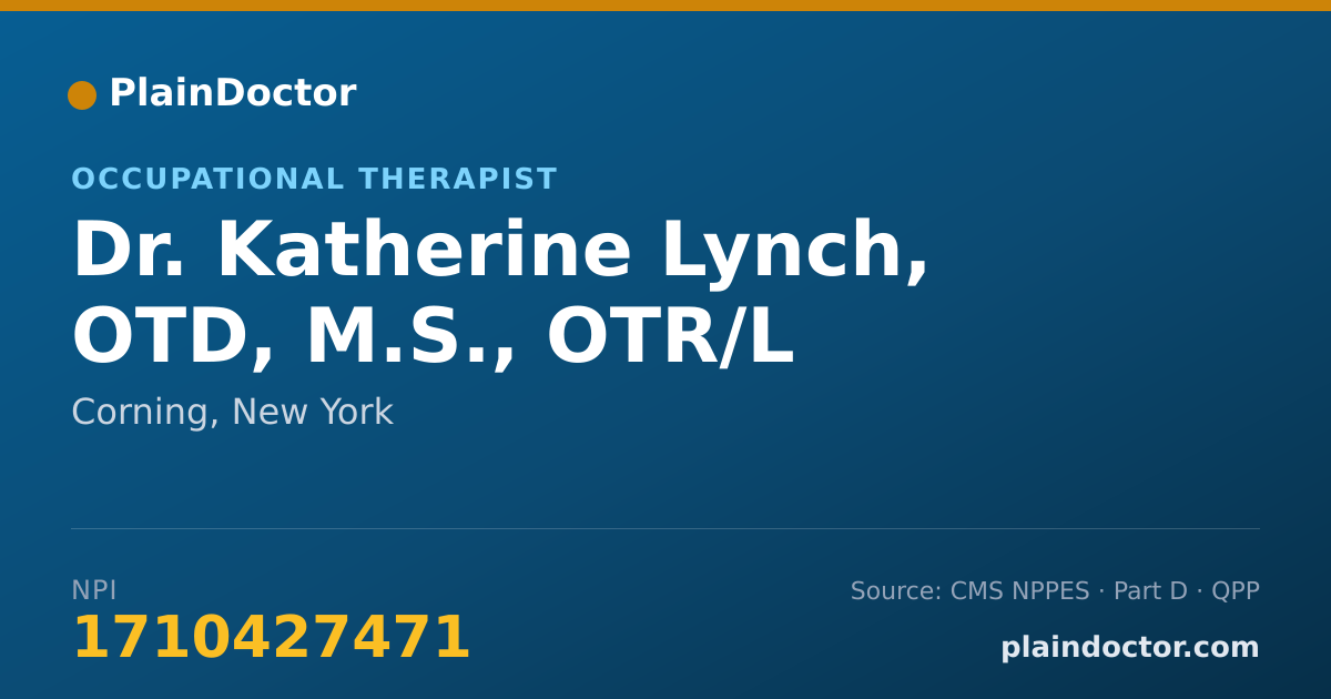 Shareable card for Katherine Lynch, OTD, M.S., OTR/L - Occupational Therapist, Corning, NY