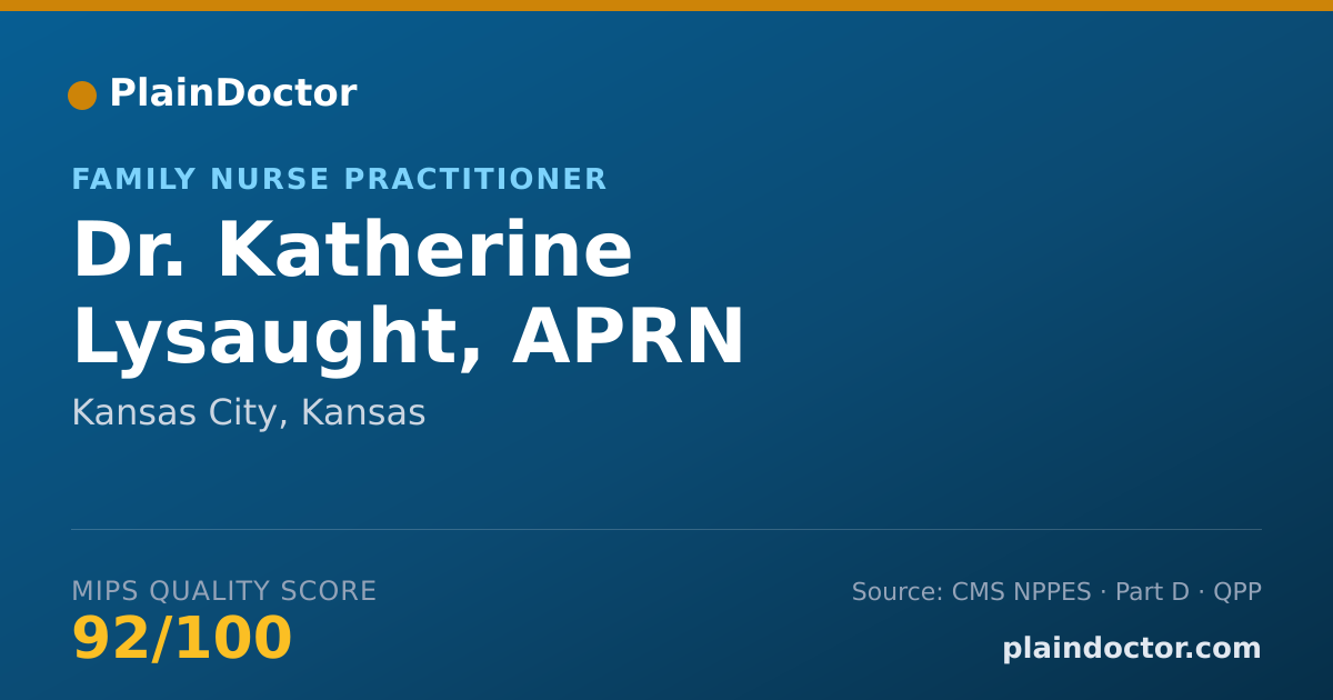 Shareable card for Katherine Lysaught, APRN - Family Nurse Practitioner, Kansas City, KS