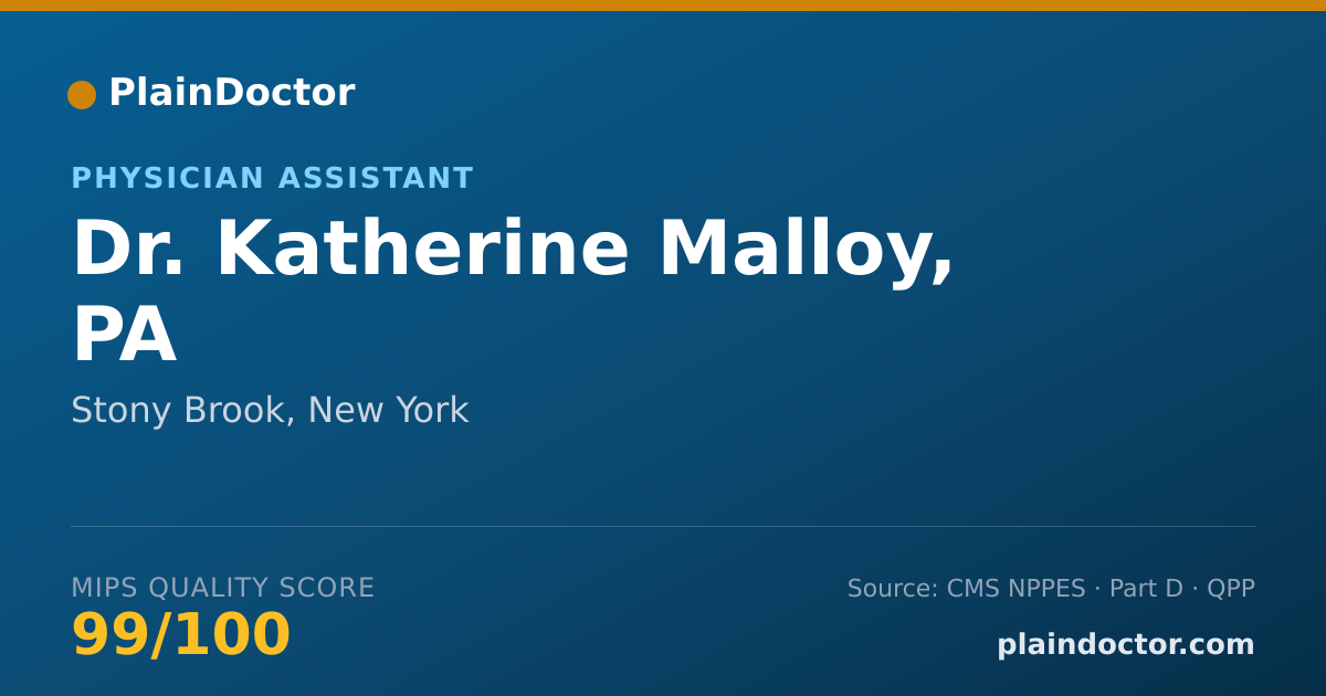 Shareable card for Katherine Malloy, PA - Physician Assistant, Stony Brook, NY